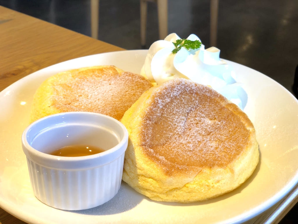 喜多方市のカフェ コッコツリー わたぐもパンケーキで夢ごこち